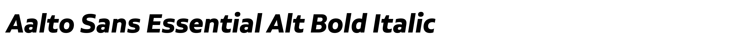 Aalto Sans Essential Alt Bold Italic